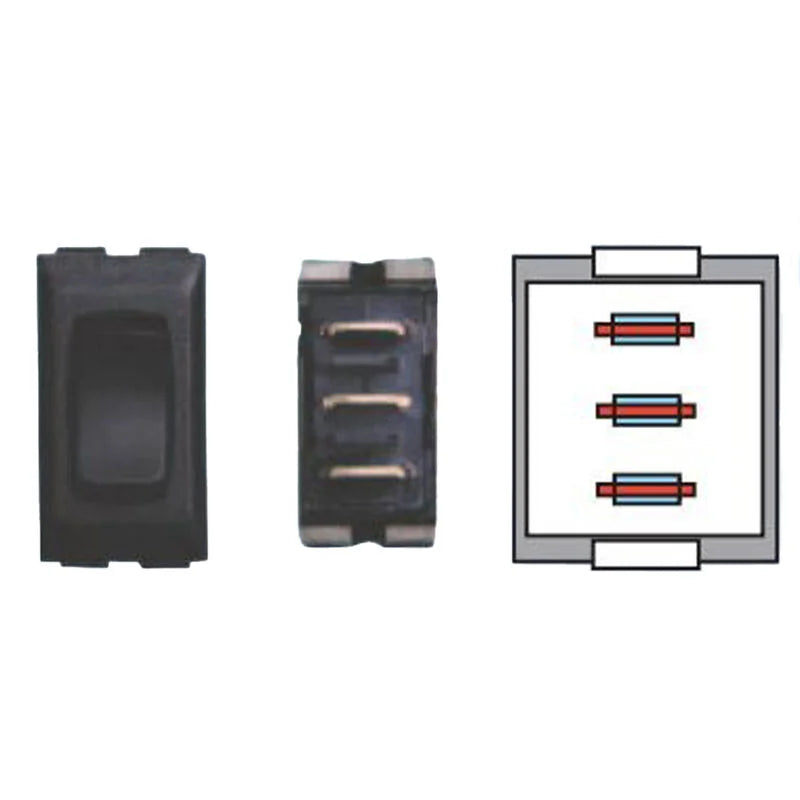 CONTOURED 5 PIN SIDEBYSIDE TERMINAL SWITCH WHITE