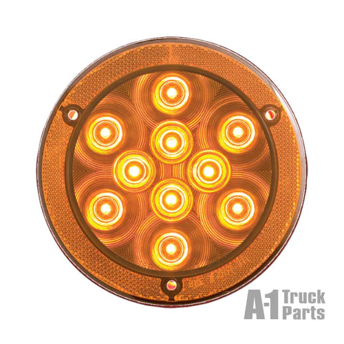 LED TAIL;RND 10 LEDS REF RING;AMB;