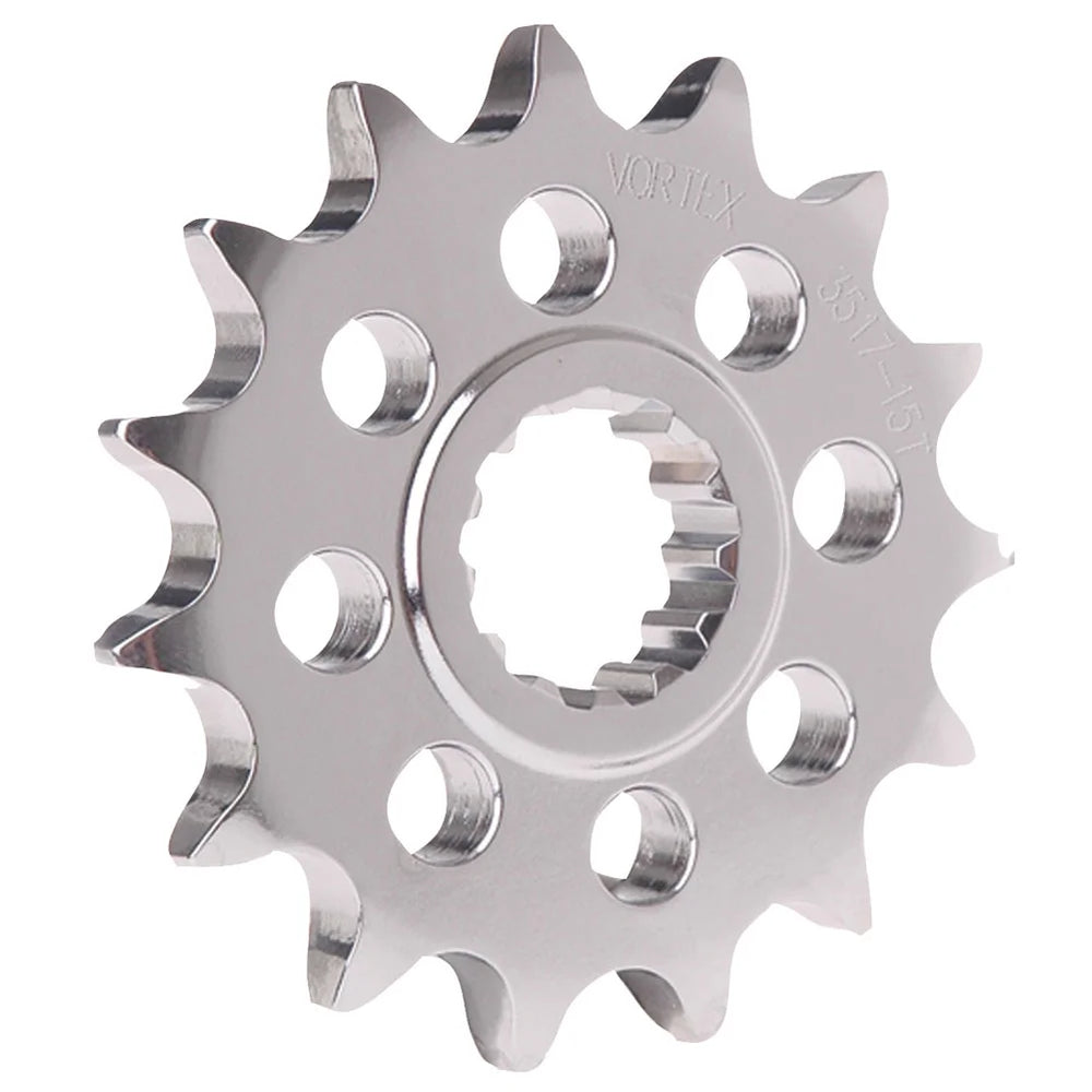 Vortex Racing Steel Front Sprocket 420 14 Tooth- Silver