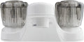 RV LAVATORY FAUCET W/SMOKED ACRYLIC KNOBS WHITE