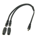 OPTIMATE CABLE YSPLITTER FROM DC2.5MM PLUG IN TO 2 X DC2.5MM SOCKET OUT DC AXIAL CONNECTOR
