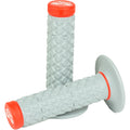 Renthal Soft/Firm MX Dual Compound Grips Tapered 1/2 Waffle - Gray/Red