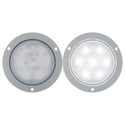 LED 4' RND DOME;7 LED;WHT FLNG MT;.
