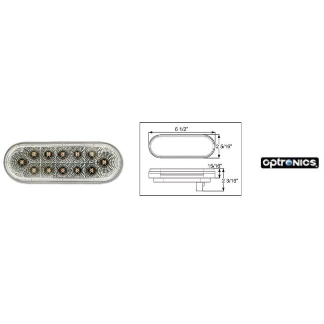 LED OVALTAIL;MICROFLEX;12DI;REDW/CL