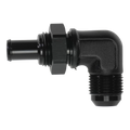 DeatschWerks 10AN Male Flare Bulkhead to 1/2in Hose Barb 90-Degree