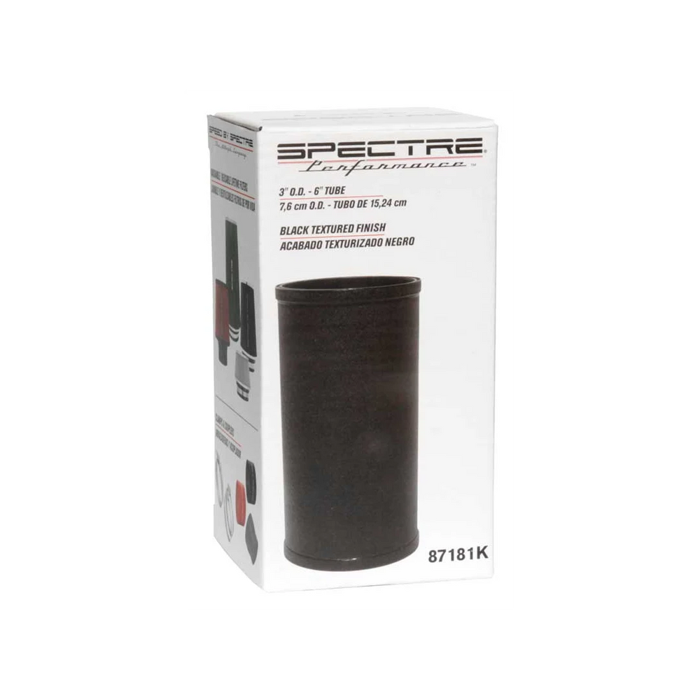 3in OD x 6in Long Tube Black