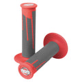 ProTaper Full Diamond Clamp-On Grips - Red/Dark Gray