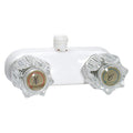 SHOWER VALVE W/ VAC BRKR 4IN 2 KNOB 1/4 TURN PLASTIC WHITE
