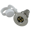 CHROME BRASS CONNECTOR 3 AMP 4 -PIN