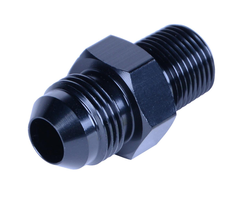 ~(0.1 lbs. 4X2X1)~ Aluminum Fitting -8AN x 3/8in NPT Male