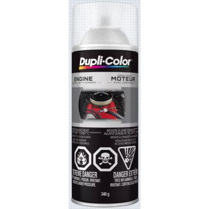 HIGH TEMPERATURE ENGINE ENAMEL; FLAT BLACK; 11 OZ. AEROSOL