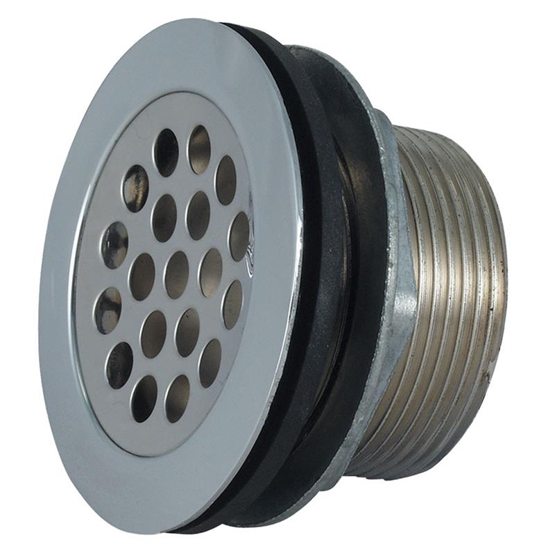 SHOWER STRAINER W/GRID LOCKNUT AND RUBBER WASHER