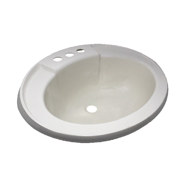 SINK LAVATORY17X20 PARCHMENT POLY OVAL L/OVRFL