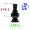 BikeMaster Valve Stem Aluminum 11.3mm Pair - Black