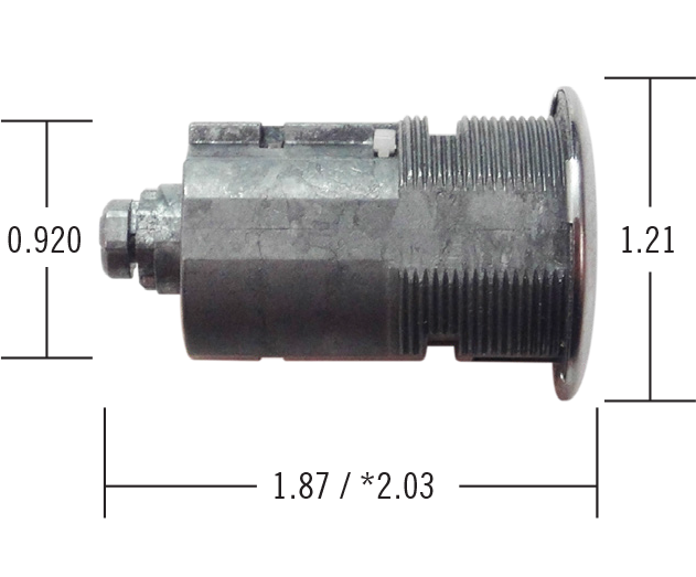 (POLY BAG)9614 F150/9615 F250/F350 REPLACEMENT CYLINDER LOCK FOR SERVICE