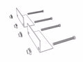 BAK BAKBox2 Clamping Brackets (AB) Qty 2 (w/ U-Nuts & Screws)