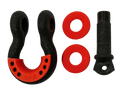 Body Armor 4x4 3/4in Black D-Ring with Red Isolators Single