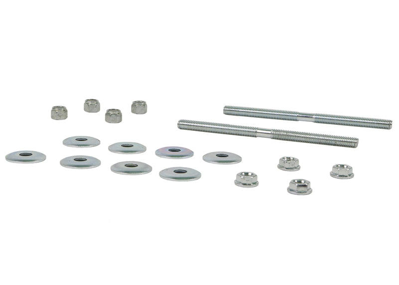 SWAY BAR LINK THREADED ROD 11IN LENGTH. LINKS NUTS AND WASHERS.