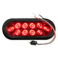 LED S/T/T;6IN;GROM/ST PLUG;RED;POLY
