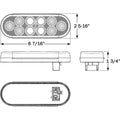 LED S/T/T;6IN;GROM/ST PLUG;RED;POLY