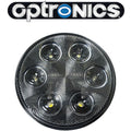 4' ROUND; 6 LED SLDBCKP;SMOKE;45 DE