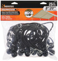 BUNGEE CORD 8IN W/BUNGEE BALLS 25 PACK