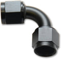 Vibrant -4AN Female 90 Degree Union Adapter (AN to AN) - Anodized Black Only