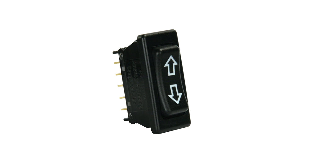 SQUARE 5 PIN INLINE TERMINAL SWITCH DPDT BLACK