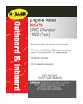 ENGINE PAINT OMC CHARCOAL NONMETALLIC
