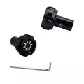 UPR 94-04 Mustang Scalloped Headlight Knob w/Bulb Engraving- Black 1004-25