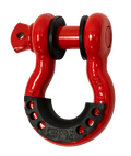 Body Armor 4x4 3/4in Red D-Ring with Black Isolators Single