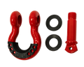 Body Armor 4x4 3/4in Red D-Ring with Black Isolators Single