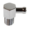 90 Degree Fitting 3/8in Aluminum Chrome