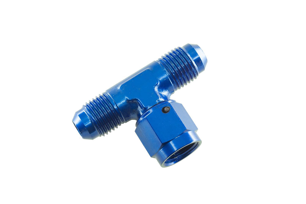 03AN TEE WITH FEMALE ADAPTER SWIVEL ON BRANCH BLUE