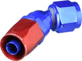 08 45 DEGREE FEMALE ALUMINUM HOSE END RED&BLUE