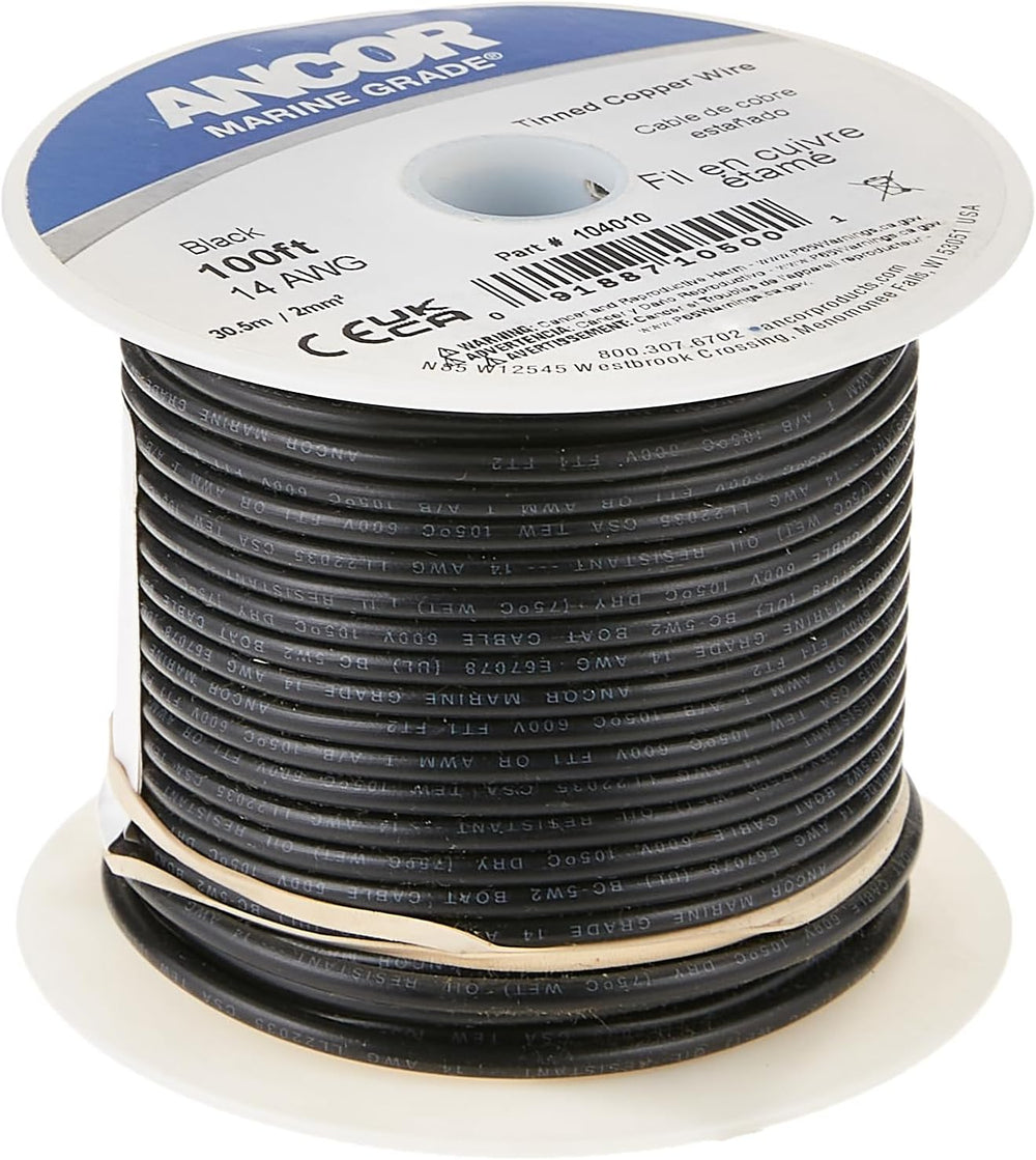 100' #16 BLACK TINNED COPPER
