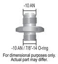 ~(0.2 lbs. 4X2X1)~ Aluminum Fittings -10AN x -10AN (7/8-14) O-ring