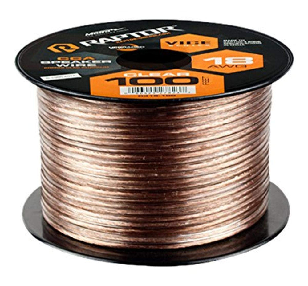 SPEAKER WIRE 18GA CLEAR 100FT VICE SERIES