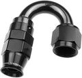 06 AN 180 DEGREE PTFE REUSABLE HOSE END BLACK