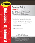 ENGINE PAINT OMC CHARCOAL METALLIC