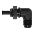 DeatschWerks 10AN Male Flare Bulkhead to 3/8in Hose Barb 90-Degree