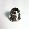 Ticon Industries M12x1.25 Titanium Motorcycle O2 Sensor Bung For 1.5in to 2.75in Tubing - Coped End