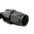 Swivel Hose End -8 AN 90 Degree Swivel Hose End Black Black Satin Anodized Finish Mr Gasket