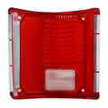 7391 C10 TAIL LAMP LENS W/ CHROME TRIM RH RED LENS W/ CLEAR REVERSE