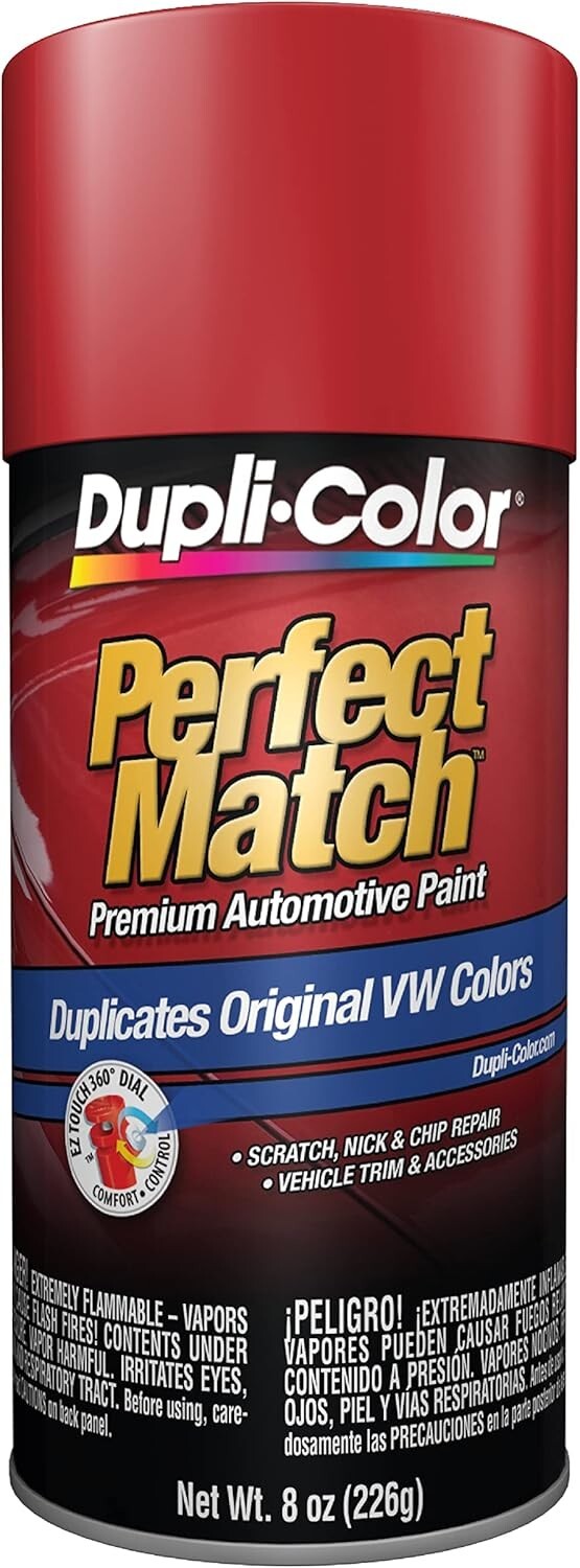 VOLKSWAGEN EXACTMATCH AUTOMOTIVE PAINT; TORNADO RED; 8 OZ. AEROSOL