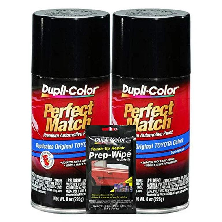 TOYOTA EXACTMATCH AUTOMOTIVE PAINT; BLACK METALLIC; 8 OZ. AEROSOL