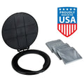 TOILET SEAT W/LID AND 3 BAGS FOR 5 GAL BUCKET (E/F)