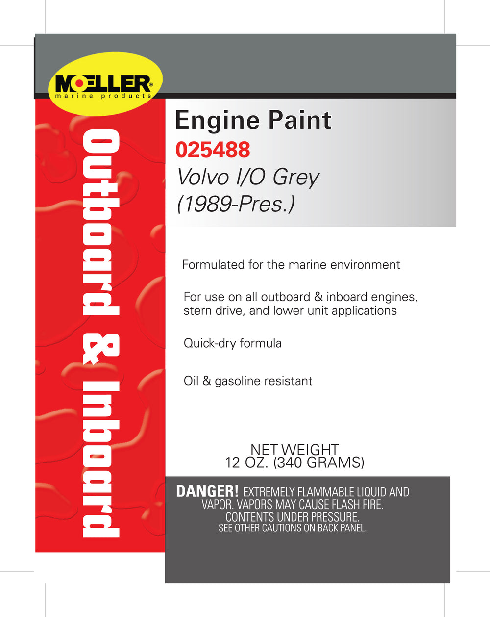 6988 VOLVO GREY ENGINE PAINT