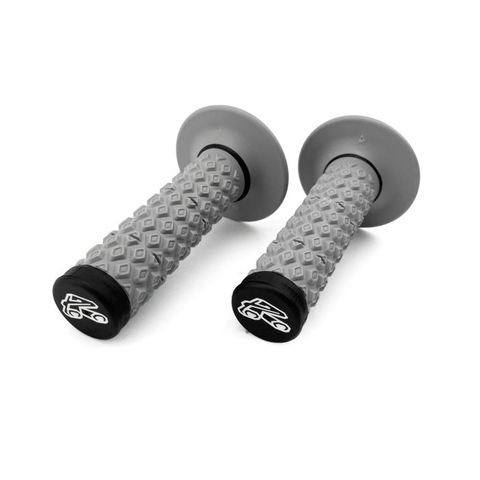 Renthal Soft/Firm MX Dual Compound Grips Tapered 1/2 Waffle - Gray/Black
