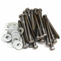 HEX LAGS W/WASHERS 3/8X4 25PK